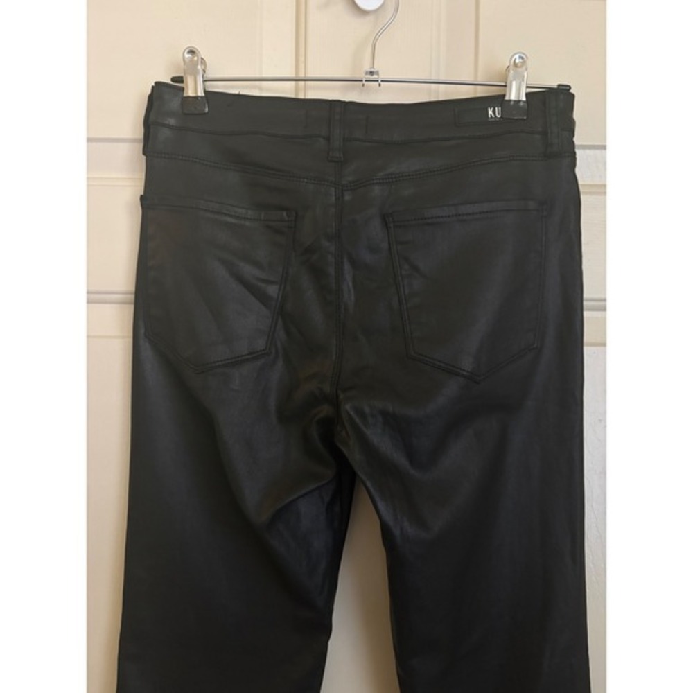 KUT from the Kloth Ana Fab Ab Black Coated High Rise Flare Jeans Size 6 - Picture 5 of 7